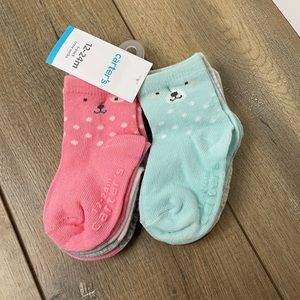 Adorable Baby Girl 6Pack Crew Socks 12-24 Months